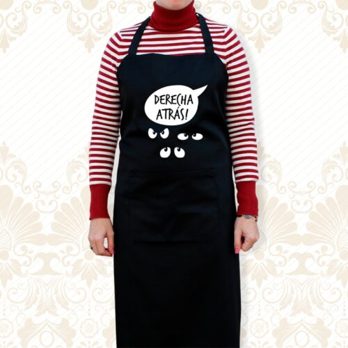 dental cofrade con la frase derecha atras