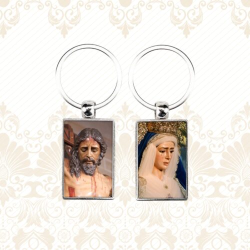 llavero rectangular simple metalico